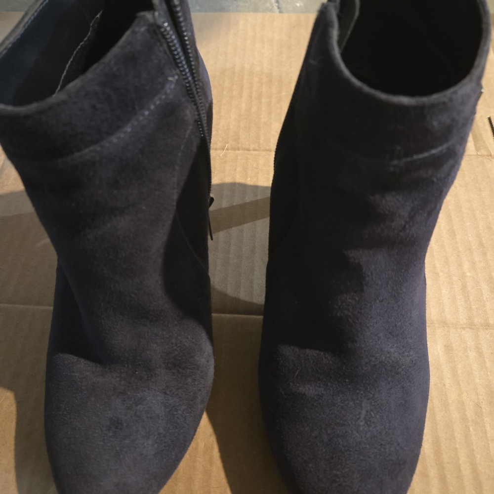 DONATED - Bandolino Navy Suede Ankle Booties
